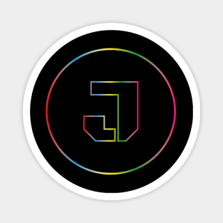 letter J colorful design Magnet